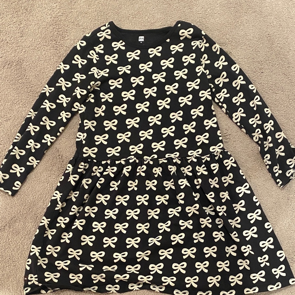 Tea Collection Black and Cream Bow Dress